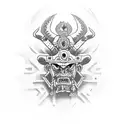 Aztec demon tattoo design idea