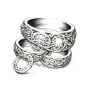 wedding rings tattoo design idea