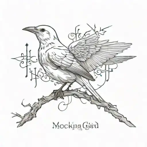 Mockingbird Eminem lyrics tattoo design idea