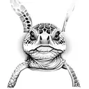 turtle with rabbit tattoo design idea