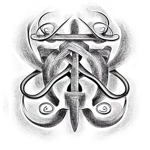 rod of asclepius tattoo design idea