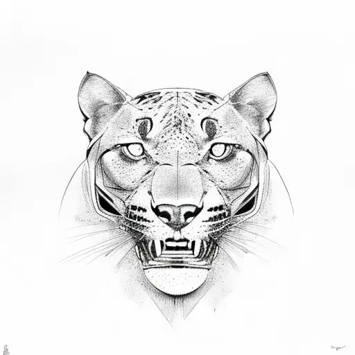 American traditional Panther tattoo design idea