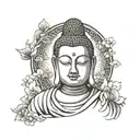 buddha inner peace tattoo design idea