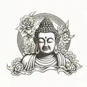 buddha inner peace tattoo design idea