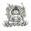 buddha inner peace tattoo design idea