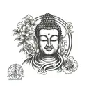 buddha inner peace tattoo design idea
