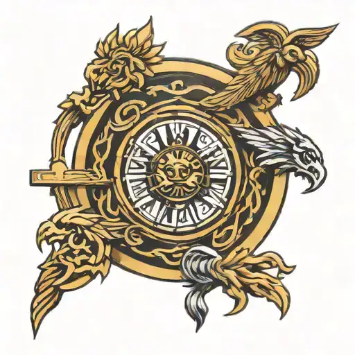 roman empire symbols representing power tattoo design idea