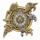 roman empire symbols representing power tattoo design idea