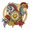 roman empire symbols representing power tattoo design idea