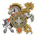 roman empire symbols representing power tattoo design idea