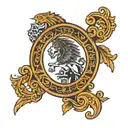 roman empire symbols representing power tattoo design idea