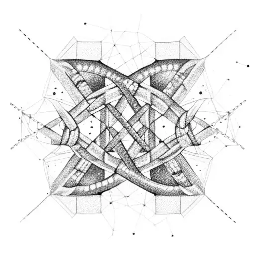 A DNA double helix intertwined with constellations tattoo design idea