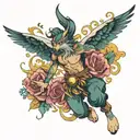 running freely tattoo design idea