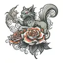 running freely tattoo design idea