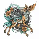 running freely tattoo design idea