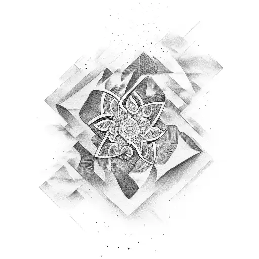 four elements merged tattoo design idea