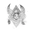 four elements merged tattoo design idea