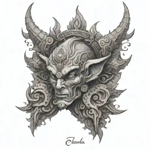 vendic god indra god of war tattoo design idea