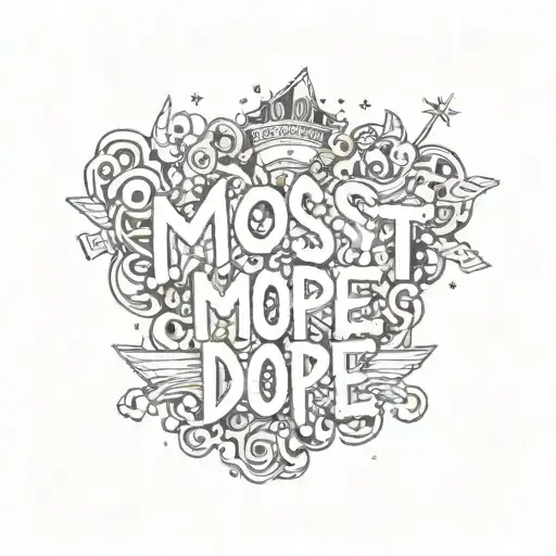 a text saying most dope tattoo design idea