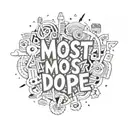 a text saying most dope tattoo design idea