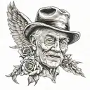 RIP DAD tattoo design idea