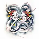 Gemini  tattoo design idea