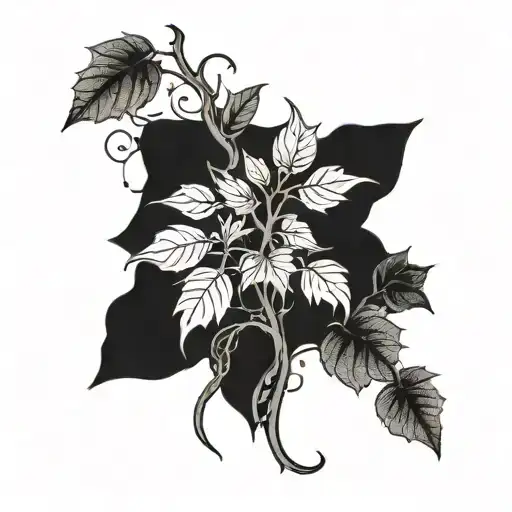 poison tree that has 7 leaves on it  tattoo design idea