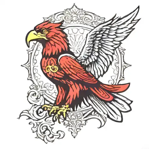 Serbian orthodox eagles tattoo design idea