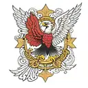 Serbian orthodox eagles tattoo design idea