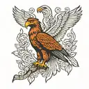 Serbian orthodox eagles tattoo design idea
