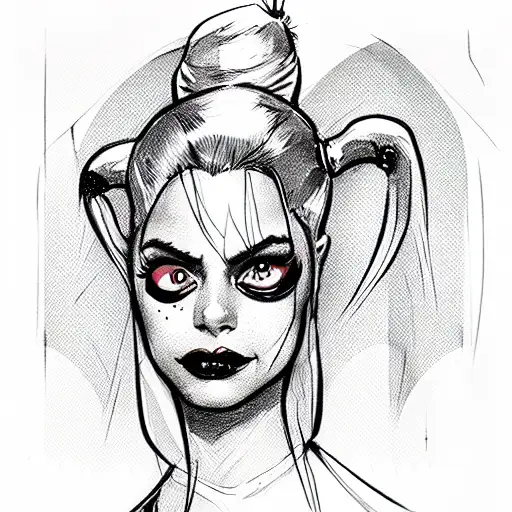 harley quinn tattoo design idea