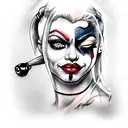 harley quinn tattoo design idea