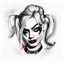 harley quinn tattoo design idea