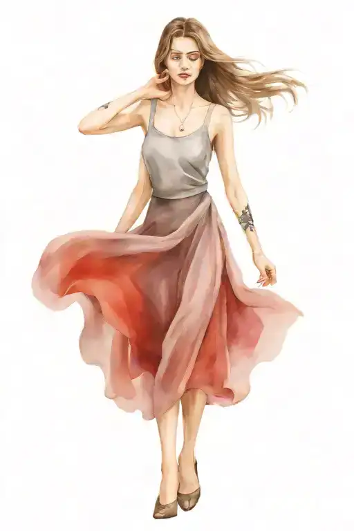 serbian girl in grey dress  tattoo design idea
