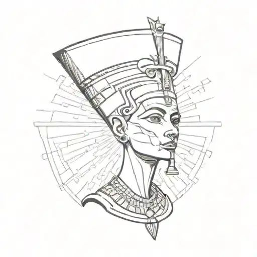 nefertiti tattoo design idea