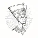 nefertiti tattoo design idea