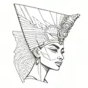 nefertiti tattoo design idea