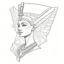 nefertiti tattoo design idea