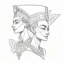nefertiti tattoo design idea