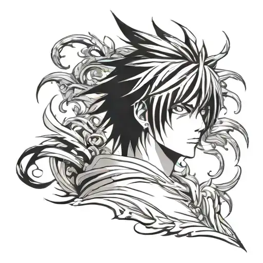 Death Note L tattoo design idea