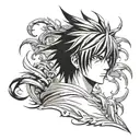 Death Note L tattoo design idea