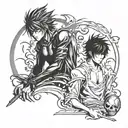 Death Note L tattoo design idea