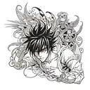 Death Note L tattoo design idea