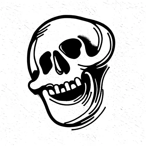 skull with soul leaking out tattoo design idea