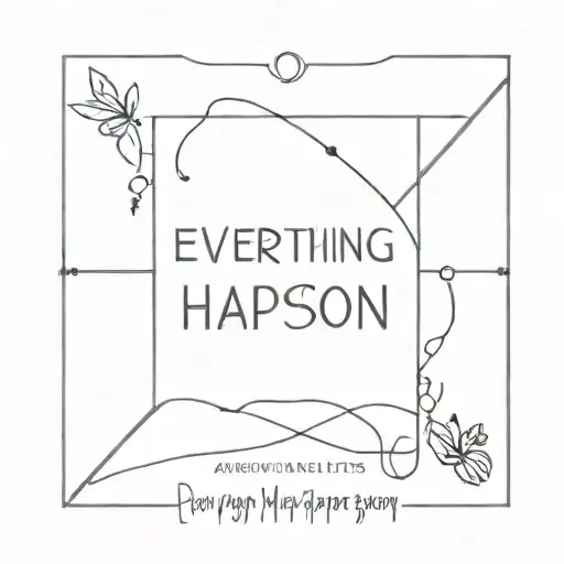 everything happens for a reason tattoo design idea