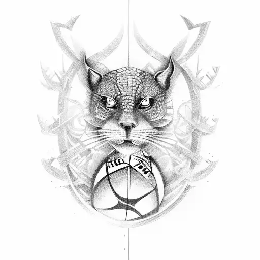 rugby and ski tattoo design idea