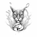 rugby and ski tattoo design idea