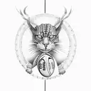 rugby and ski tattoo design idea