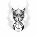 rugby and ski tattoo design idea