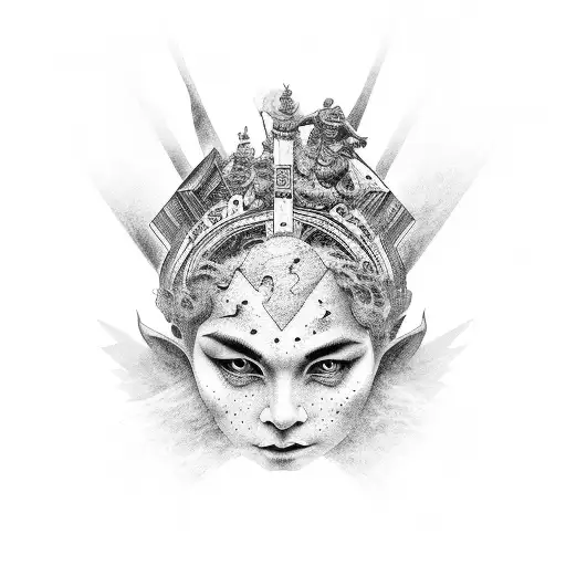 all the gods all the heavens all the hells are within you tattoo design idea